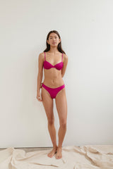 Mariella Pleated Bikini Top - Calypso Pink