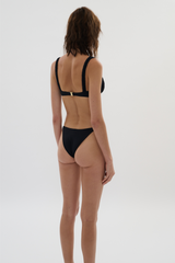 Flavia Slim Cut Bottom - Black Rib