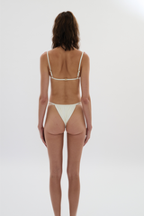 Gigi Pleated Bikini Top - Ivory