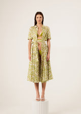 Samsara Button Up Dress - Citron Paisley