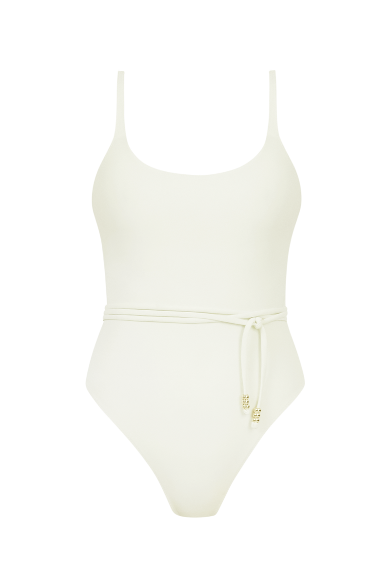 Gisele Scoop Neck One Piece - Ivory