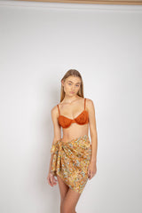 Mariella Pleated Bikini Top - Metallic Daiquiri