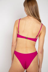 Mariella Pleated Bikini Top - Calypso Pink