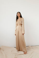 Happy Wide Leg Pant - Sand