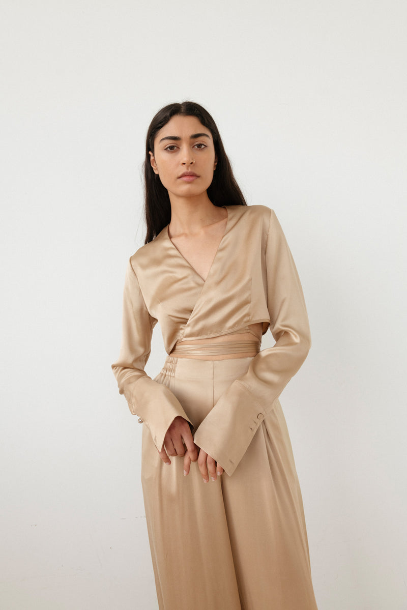 Happy Wide Leg Pant - Sand