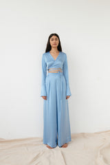 Happy Wide Leg Pant - Sky Blue