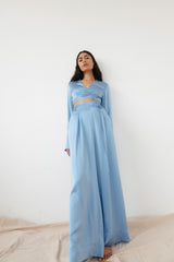 Happy Wide Leg Pant - Sky Blue