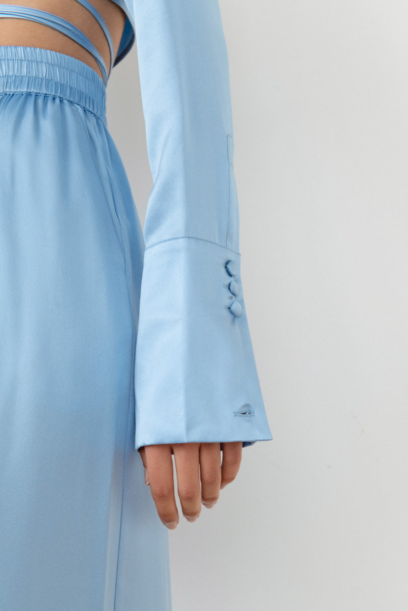 Happy Wide Leg Pant - Sky Blue