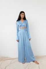 Happy Wide Leg Pant - Sky Blue