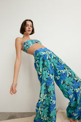 Happy Wide Leg Pant - Aster Blue