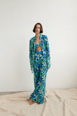 Happy Wide Leg Pant - Aster Blue