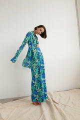Happy Wide Leg Pant - Aster Blue