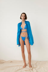 Huxton Button Up Dress - Cerulean