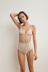 Oslo High Waist Bottom - Bone