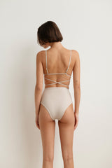 Oslo High Waist Bottom - Bone