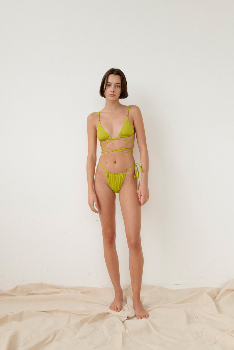 Viper Tie Side Bottom - Chartreuse